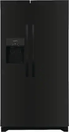 Front. Frigidaire - 25.6 Cu. Ft. Side-by-Side Refrigerator - Black.