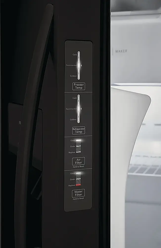 Alt View 15. Frigidaire - 25.6 Cu. Ft. Side-by-Side Refrigerator - Black.
