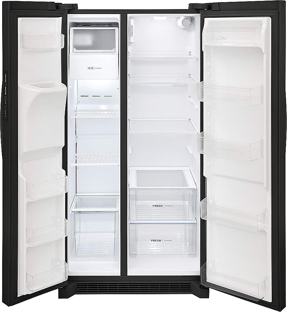 Alt View 2. Frigidaire - 25.6 Cu. Ft. Side-by-Side Refrigerator - Black.
