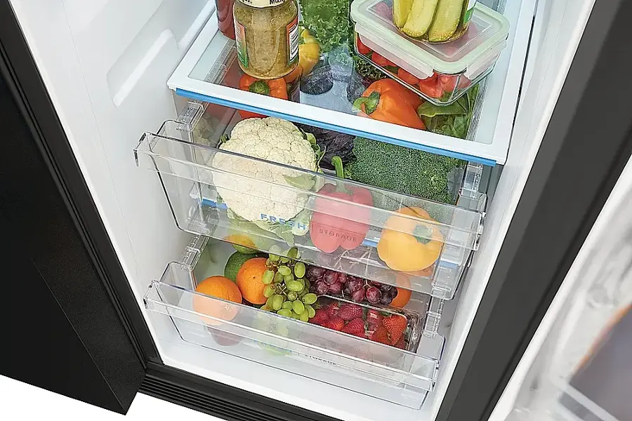Alt View 3. Frigidaire - 25.6 Cu. Ft. Side-by-Side Refrigerator - Black.