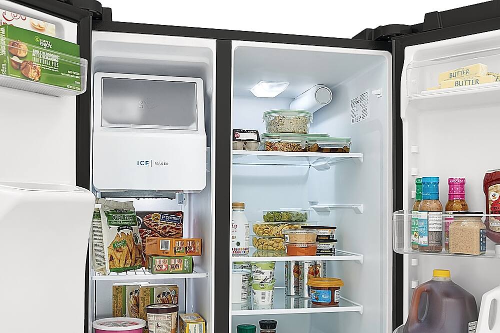 Alt View 4. Frigidaire - 25.6 Cu. Ft. Side-by-Side Refrigerator - Black.