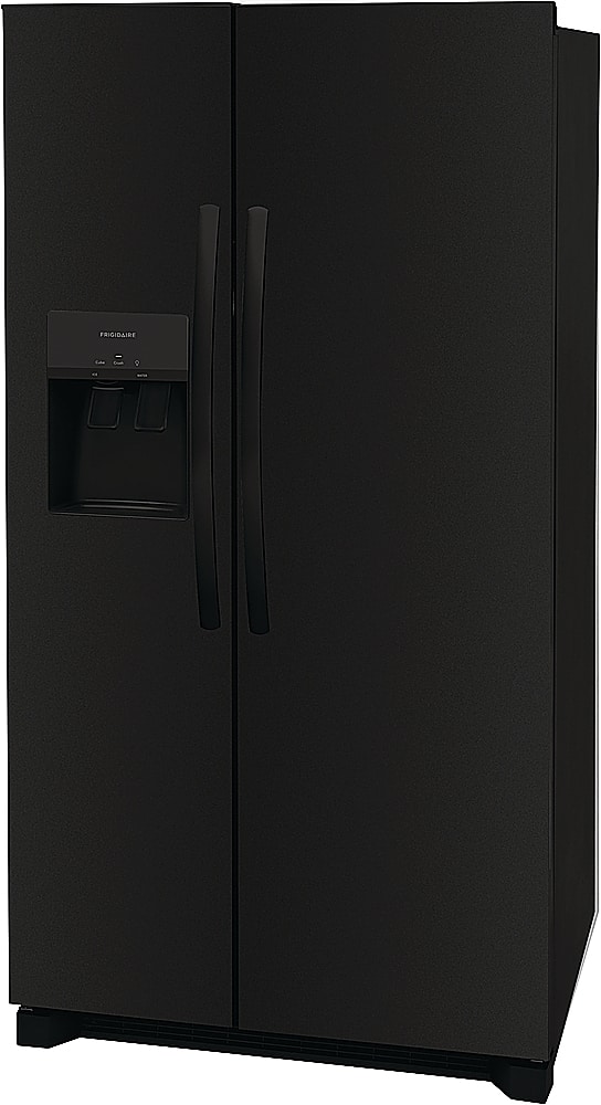 Left. Frigidaire - 25.6 Cu. Ft. Side-by-Side Refrigerator - Black.