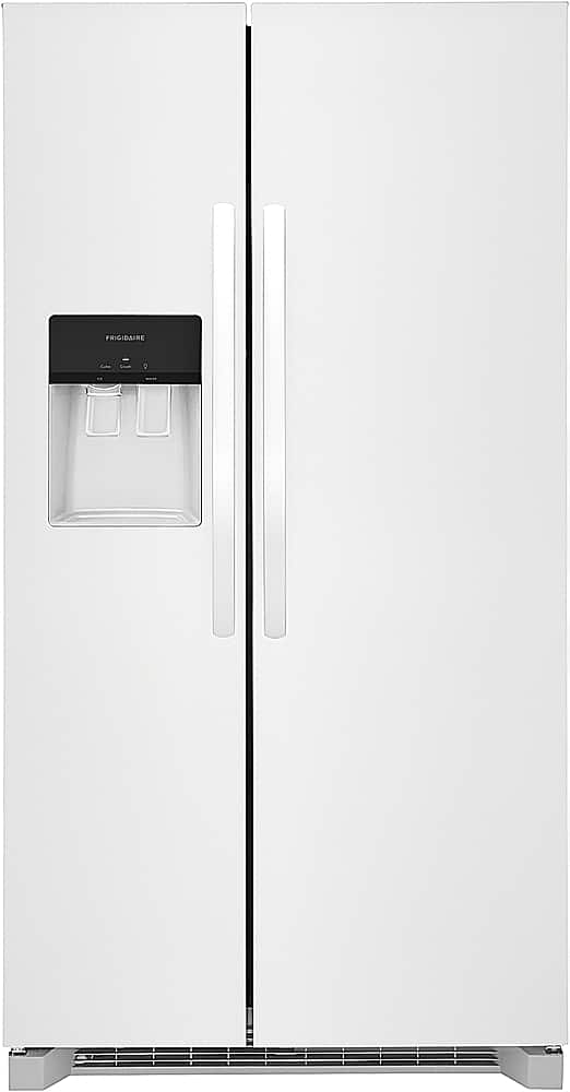 Frigidaire - 25.6 Cu. Ft. Side-by-Side Refrigerator with EvenTemp Cooling System - White - Front_Zoom