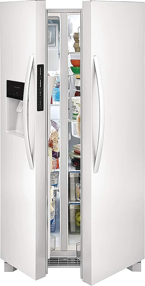 white frigidaire refrigerator side by side