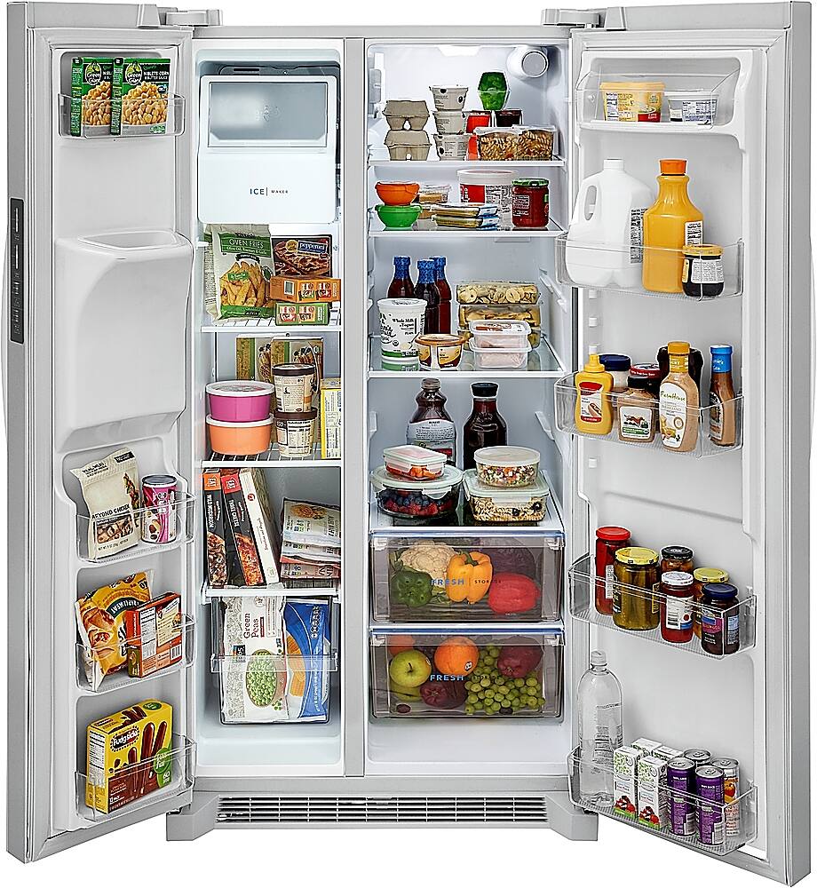 Alt View 1. Frigidaire - 25.6 Cu. Ft. Side-by-Side Refrigerator - White.