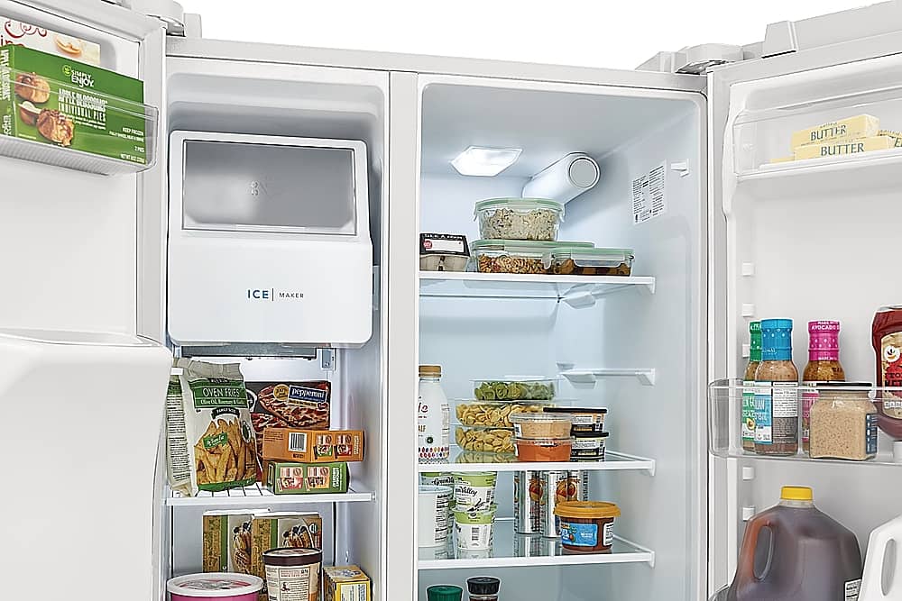 Alt View 4. Frigidaire - 25.6 Cu. Ft. Side-by-Side Refrigerator - White.