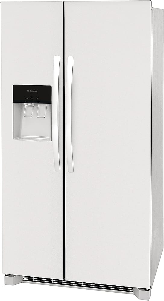 Left. Frigidaire - 25.6 Cu. Ft. Side-by-Side Refrigerator - White.