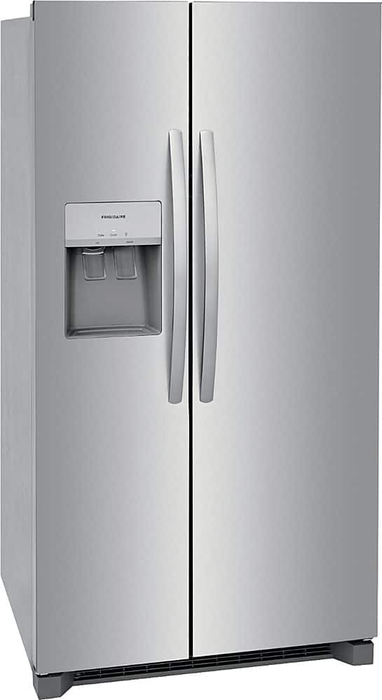 Angle. Frigidaire - 25.6 Cu. Ft. Side-by-Side Refrigerator - Silver.