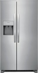 Frigidaire - 25.6 Cu. Ft. Side-by-Side Refrigerator - Stainless steel - Front_Zoom