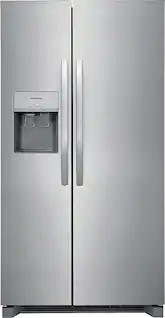 Front. Frigidaire - 25.6 Cu. Ft. Side-by-Side Refrigerator - Silver.