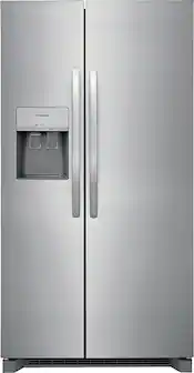 Frigidaire - 36 in. Wide 25.6 Cu. Ft. Side-by-Side Refrigerator - Stainless Steel