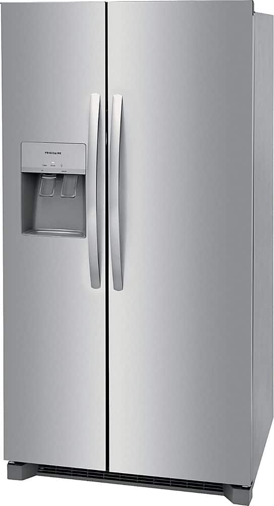 Left. Frigidaire - 25.6 Cu. Ft. Side-by-Side Refrigerator - Silver.