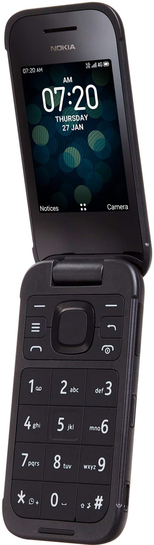 Alt View 2. Tracfone - Nokia 2760 Flip 4GB Prepaid - Black.