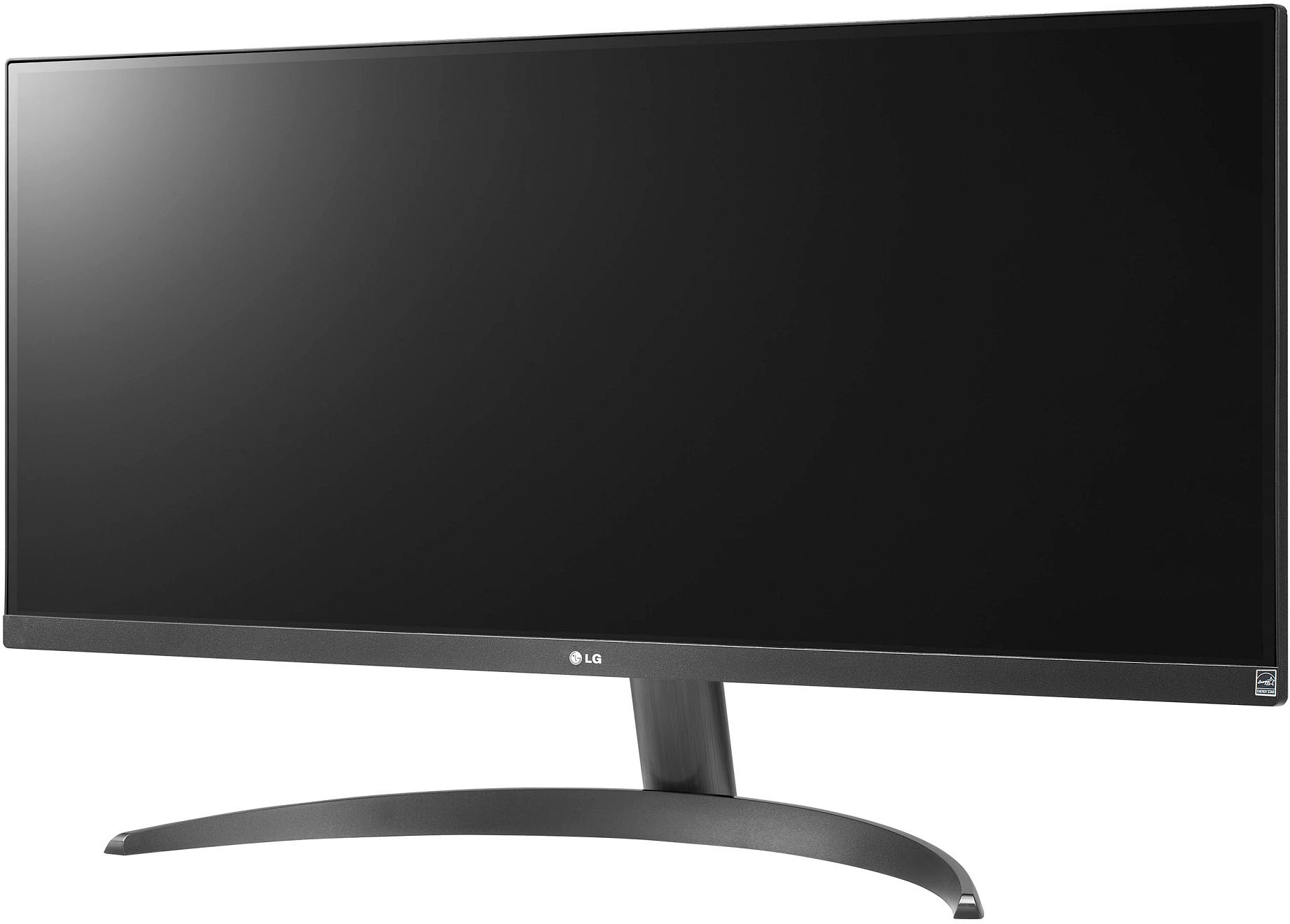 Back View: LG - 29” IPS LED UltraWide FHD 100Hz AMD FreeSync Monitor with HDR (HDMI, DisplayPort) - Black