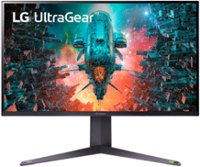 LG - UltraGear 32" IPS LED 4K UHD 1-ms G-SYNC Compatible and AMD FreeSync Premium Pro Monitor with HDR (HDMI, DisplayPort) - Black - Front_Zoom