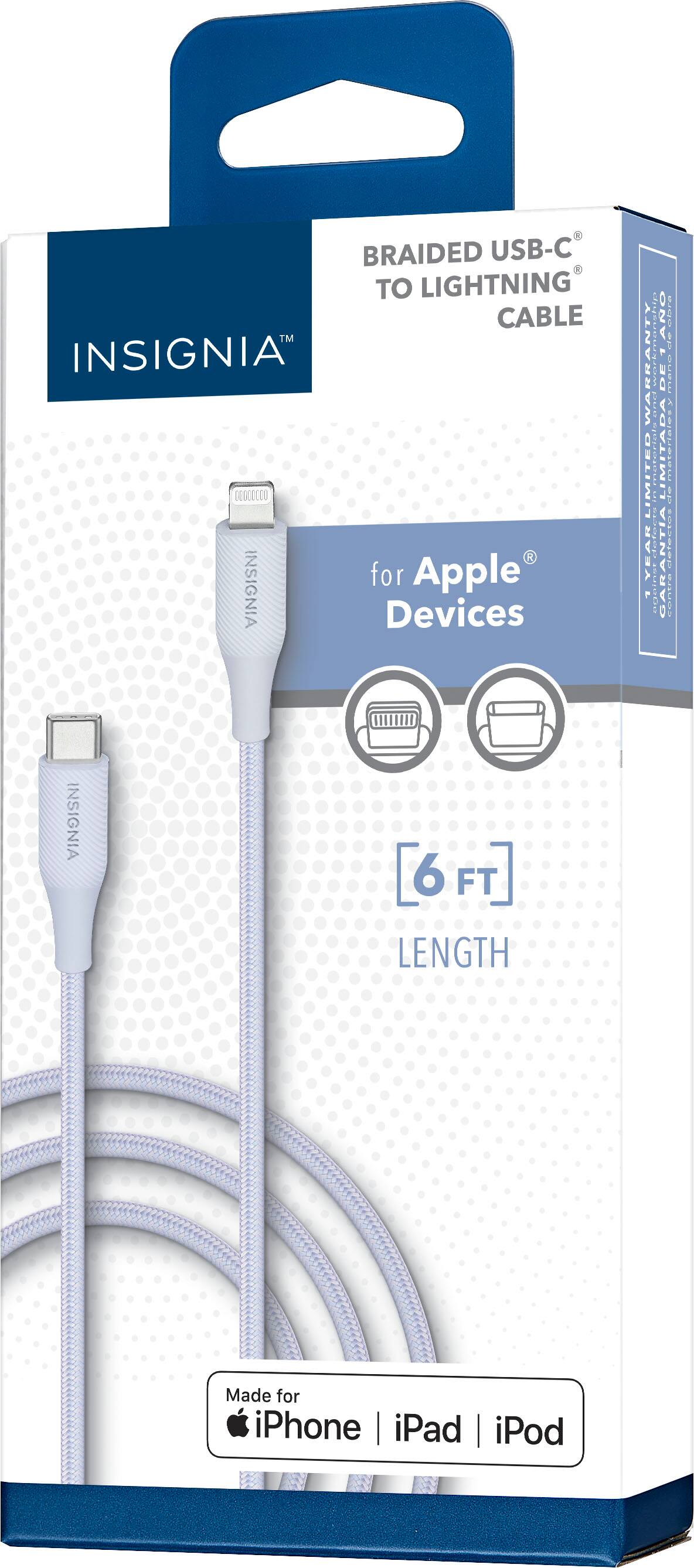 Alt View 12. Insignia™ - 6' Lightning to USB-C Charge-and-Sync Cable - Purple.