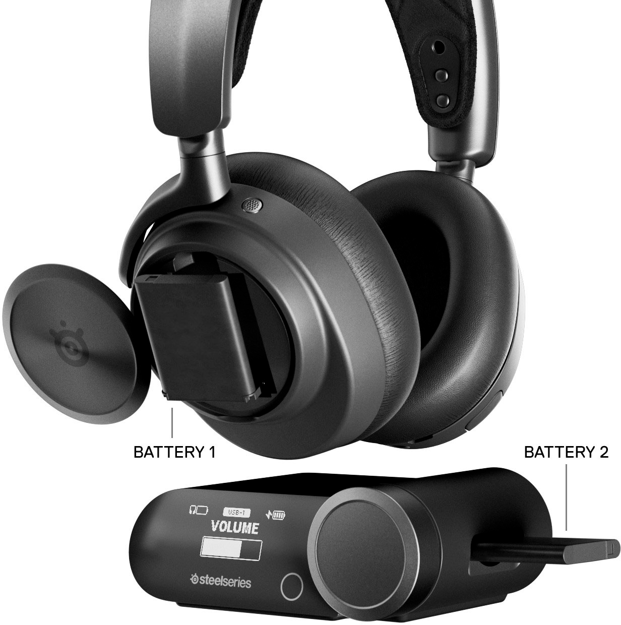  SteelSeries Arctis Nova Pro Wireless Multi-System Gaming  Headset - Premium Hi-Fi Drivers - Active Noise Cancellation - Infinity  Power System - Stealth Retractable Mic - PC, PS5/PS4, Switch, Mobile :  Video Games