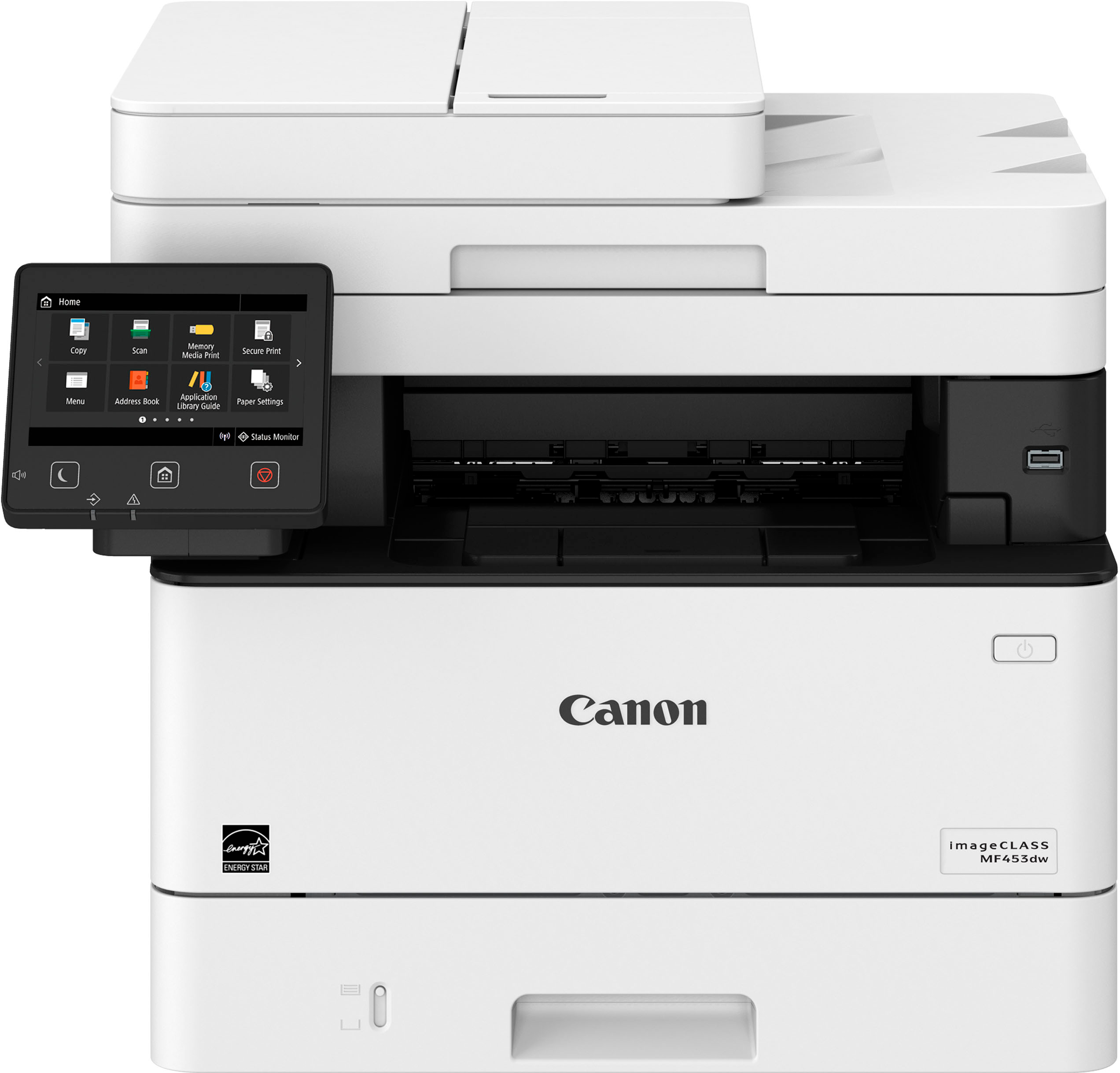 Karakteriseren bord afdrijven Canon imageClass MF453dw Wireless Black-and-White All-In-One Laser Printer  White 5161C011 - Best Buy