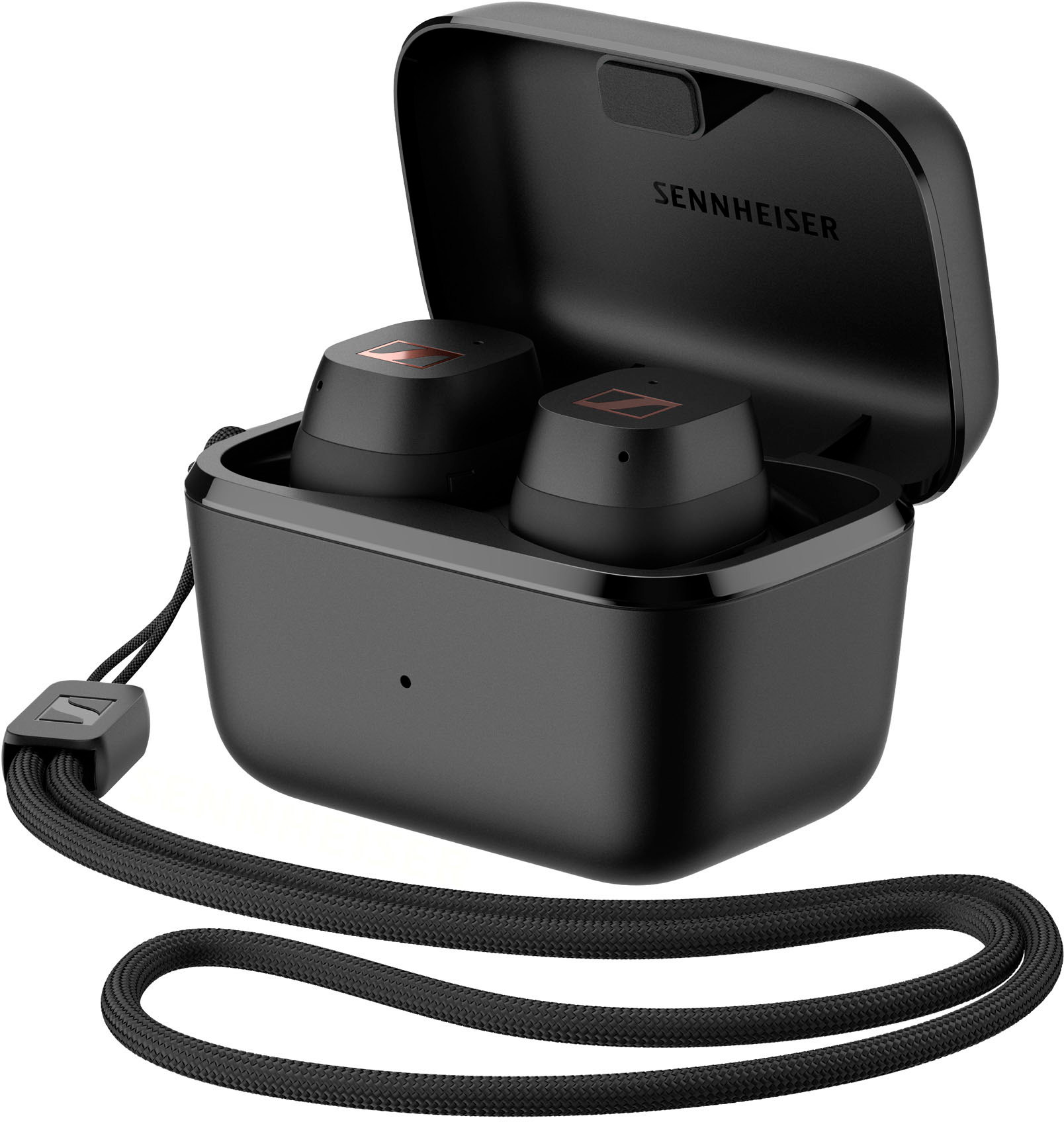 Left View: Sennheiser - SPORT True Wireless In-Ear Headphones - Black