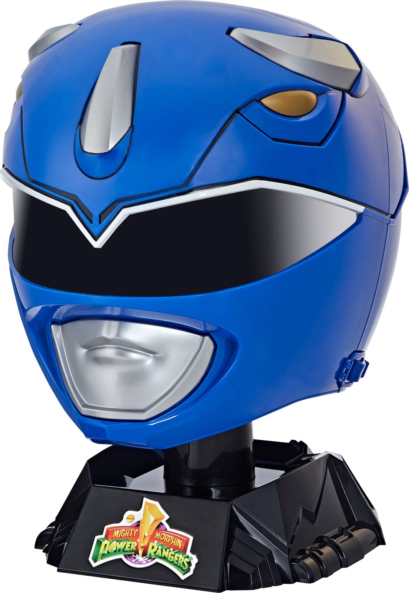 Angle View: Power Rangers Lightning Collection Mighty Morphin Blue Ranger Helmet