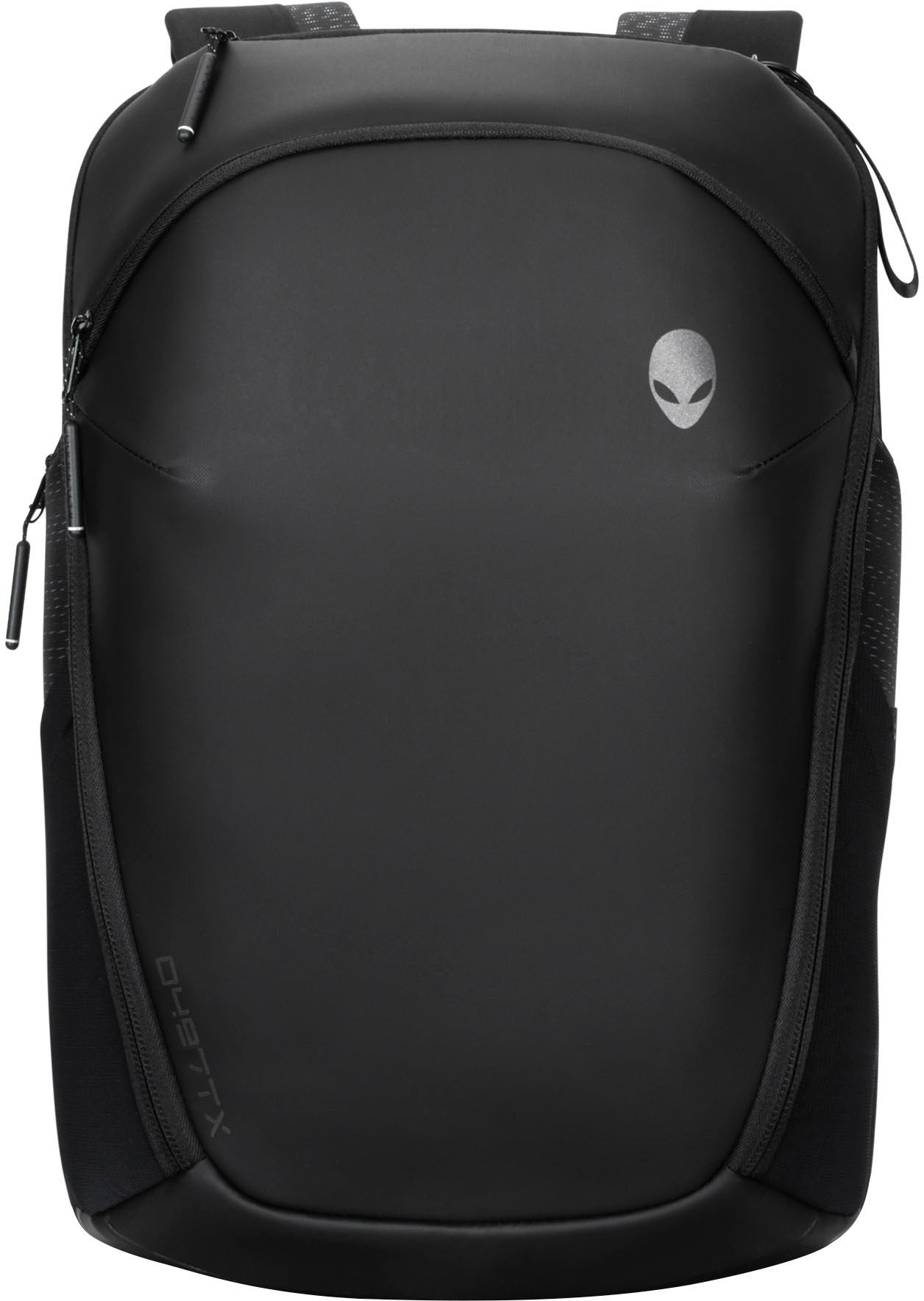 Angle View: Dell - Alienware Horizon Travel Backpack (Front pocket, 2 x side zippered pockets, 2 x side mesh pockets, small accessories) - GalaxyWeave Black