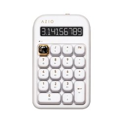 AZIO - IZO Wireless Blue Clicky Switch Number Pad Keyboard - White Blossom - Front_Zoom