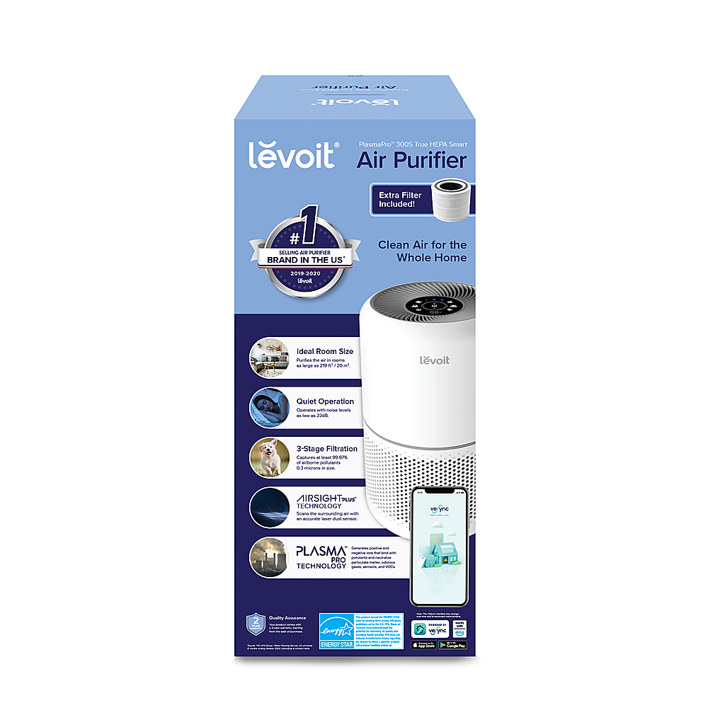 Levoit Plasma Pro 300S Smart True HEPA Smart Air Purifier White