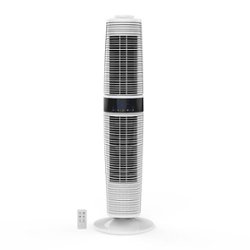 Levoit - Oscillating Tower Fan with Remote Control - white - Front_Zoom