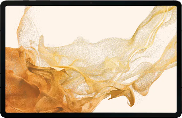 Front. Samsung - Geek Squad Certified Refurbished Galaxy Tab S8+ 12.4" 128GB 5G with S-Pen - Graphite.