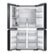 Alt View 12. Samsung - BESPOKE 23 cu. ft. 4-Door Flex Counter Depth Smart Refrigerator with Customizable Panel - White Glass.