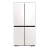 Samsung - BESPOKE 29 cu. ft. 4-Door Flex Smart Refrigerator with Customizable Panel - White Glass