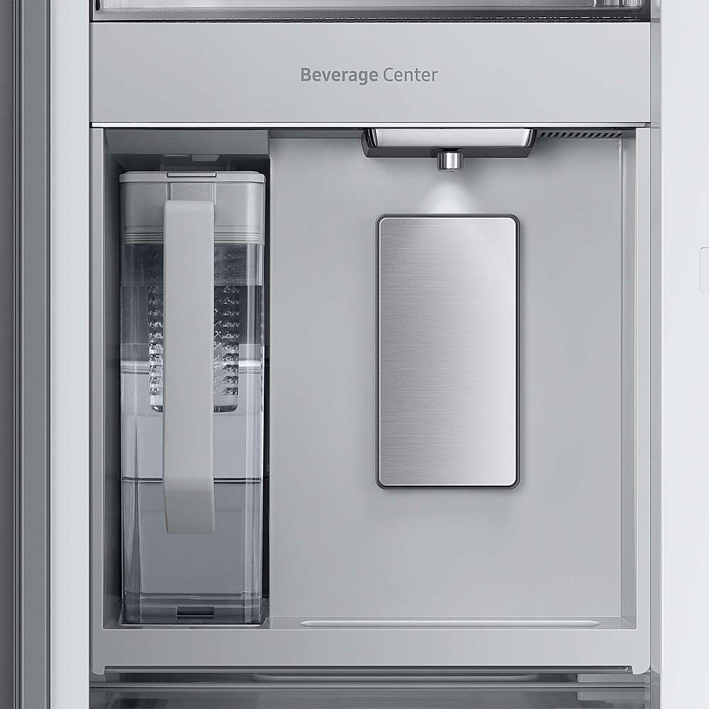 Alt View 15. Samsung - BESPOKE 29 cu. ft. 4-Door Flex Smart Refrigerator with Customizable Panel - White Glass.