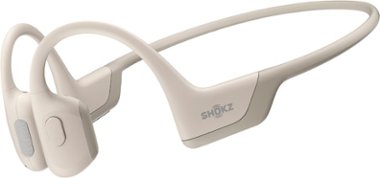 Shokz - OpenRun Pro Premium Bone Conduction Open-Ear Sport Headphones - Beige - Front_Zoom
