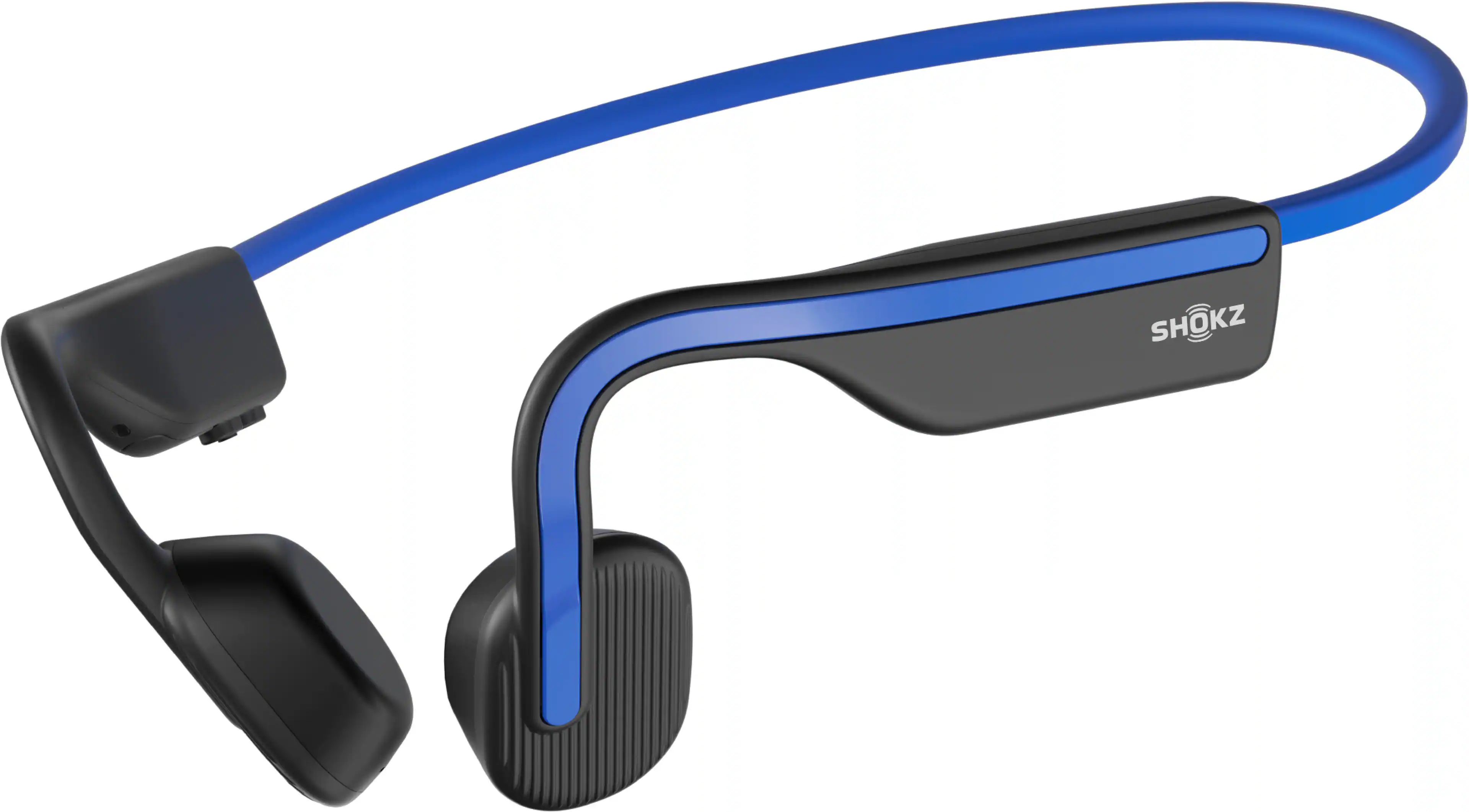 Front. Shokz - OpenMove Bone Conduction Open Ear Lifestyle/Sport Headphones - Blue.