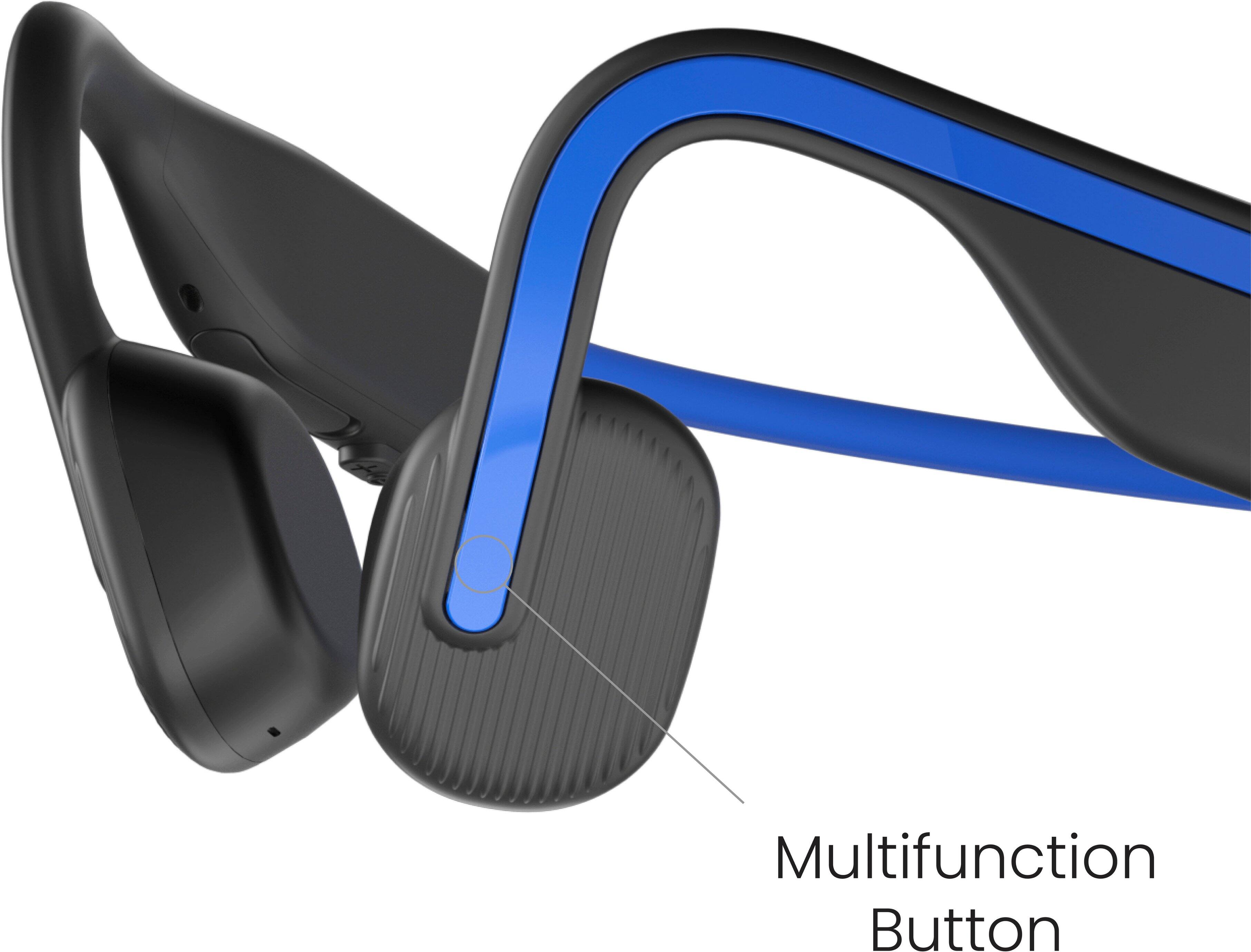 Left. Shokz - OpenMove Bone Conduction Open Ear Lifestyle/Sport Headphones - Blue.