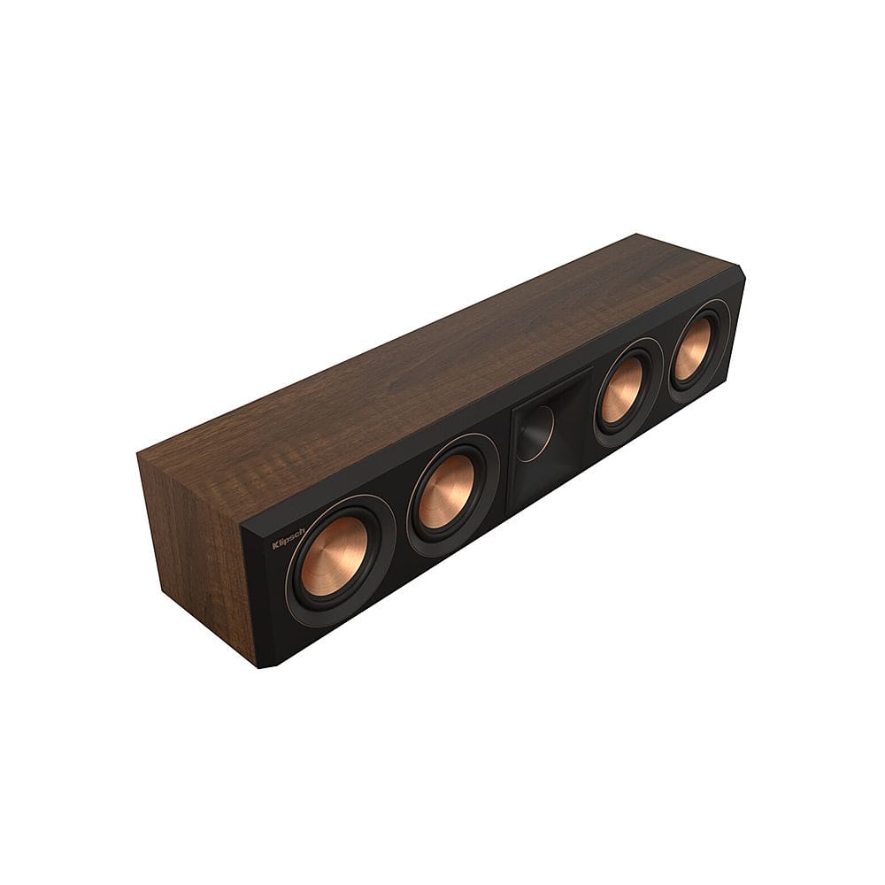 Front. Klipsch - Reference Premiere Series Quad 4" 500-Watt Passive 2-Way Center-Channel Speaker - Walnut.