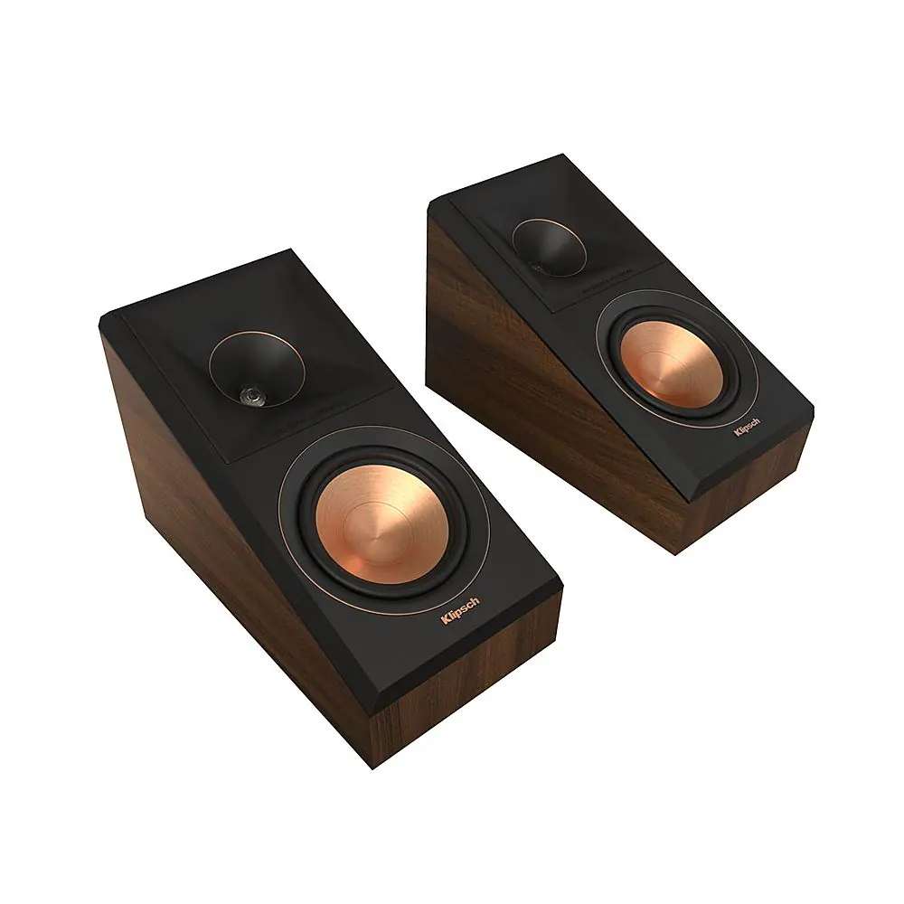 Klipsch - Reference Premiere Dual 5.25" 300-Watt Passive 2-Way Surround Sound Speaker (Pair) - Walnut