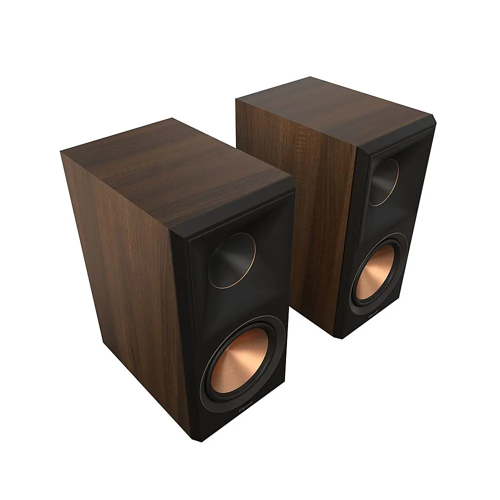 Angle. Klipsch - Reference Premiere Dual 6.5" 400-Watt Passive 2-Way Bookshelf Speaker (Pair) - walnut.