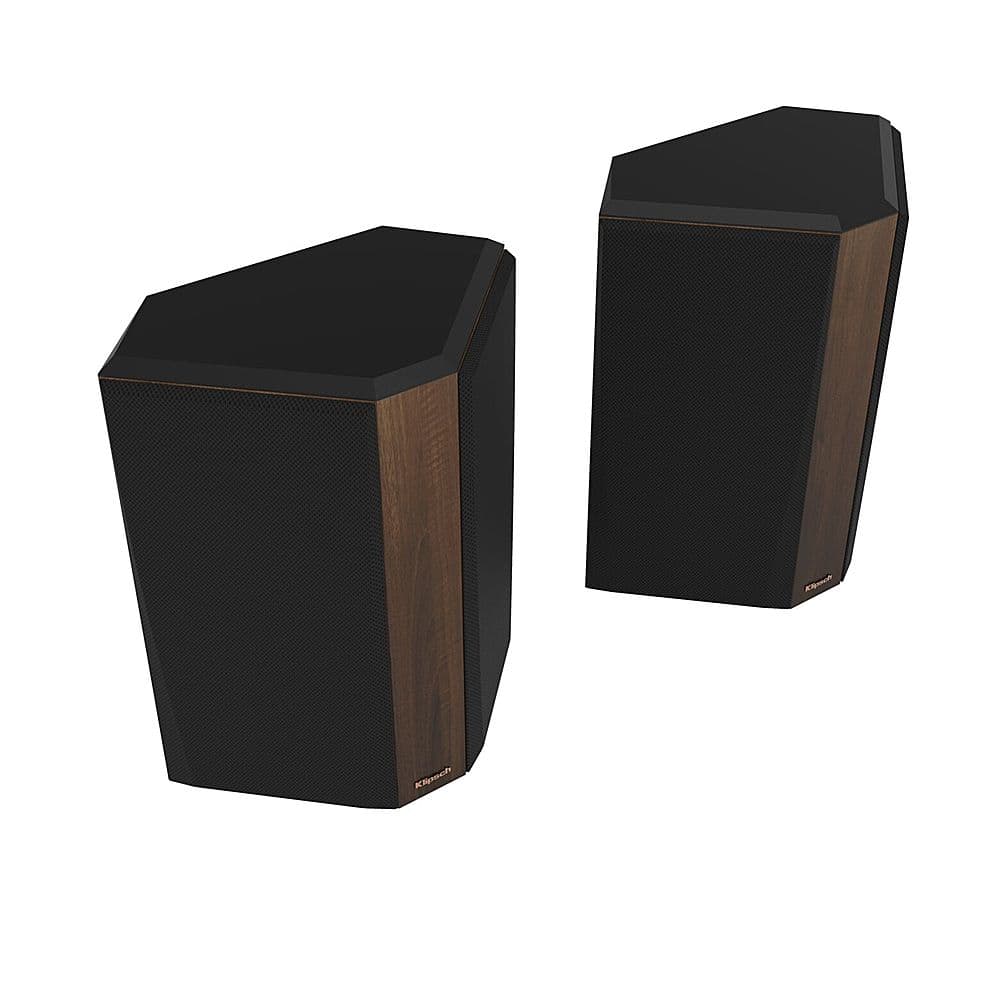 Angle. Klipsch - Reference Premiere Dual 5.25" 400-Watt Passive 2-Way Surround Sound Speaker (Pair) - walnut.