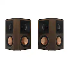 Front. Klipsch - Reference Premiere Dual 5.25" 400-Watt Passive 2-Way Surround Sound Speaker (Pair) - walnut.