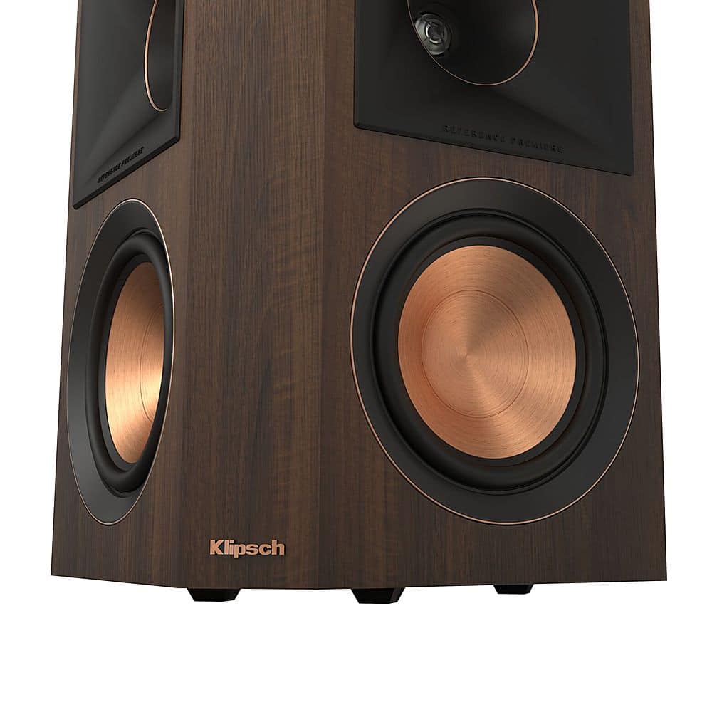 Alt View 11. Klipsch - Reference Premiere Dual 5.25" 400-Watt Passive 2-Way Surround Sound Speaker (Pair) - walnut.