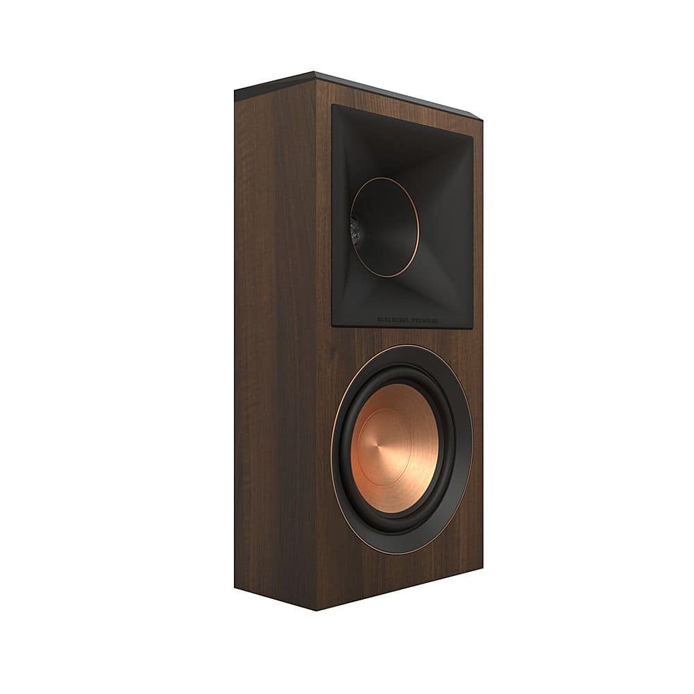 Left. Klipsch - Reference Premiere Dual 5.25" 400-Watt Passive 2-Way Surround Sound Speaker (Pair) - walnut.