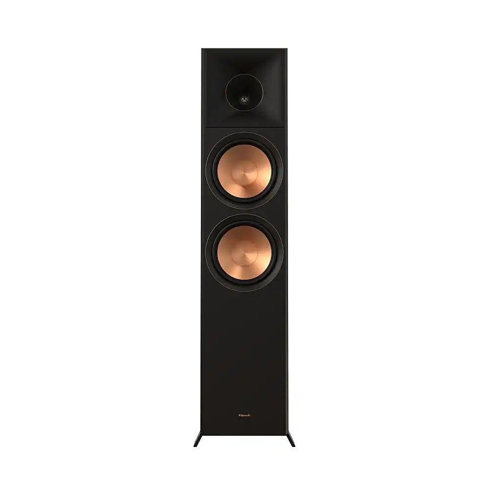 Front. Klipsch - Reference Premiere Dual 8" 600-Watt Dolby Atmos Passive 2-Way Floor Speaker (Each) - walnut.