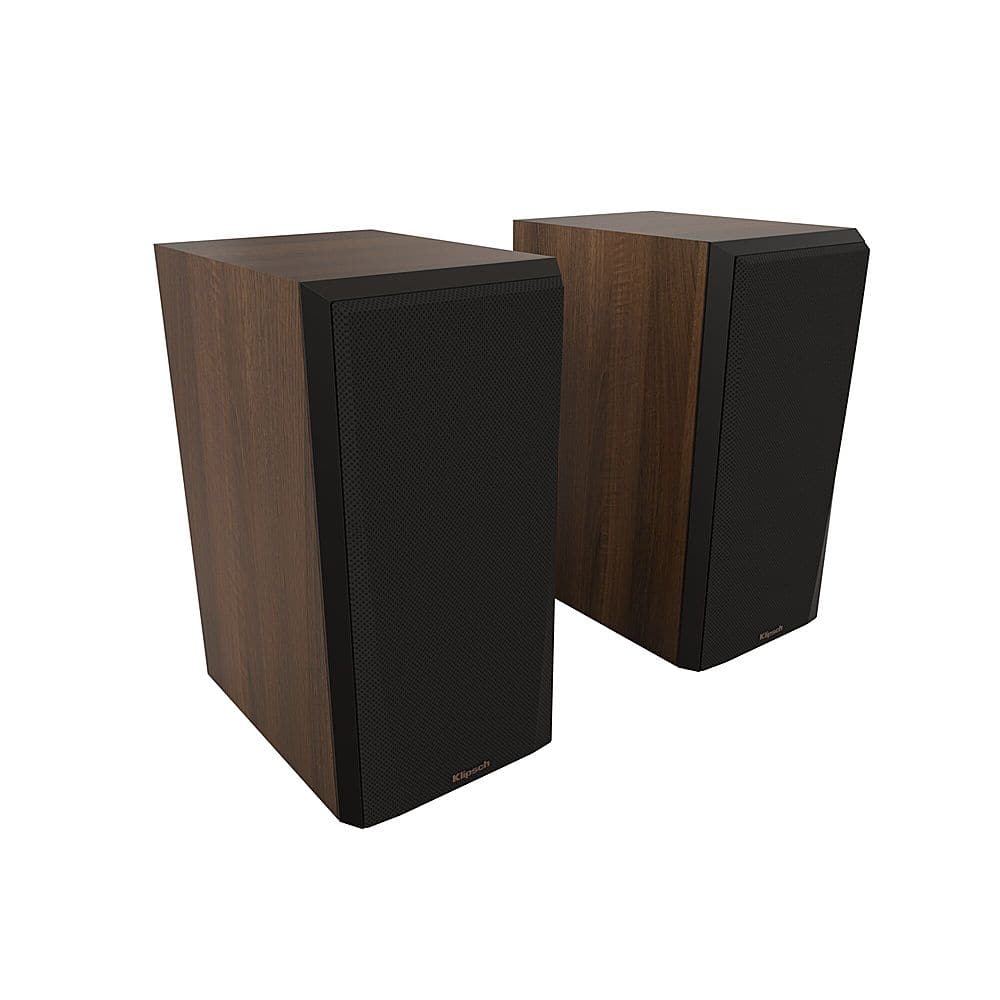 Angle. Klipsch - Reference Premiere Dual 5.25" 300-Watt Passive 2-Way Bookshelf Speaker (Pair) - Walnut.