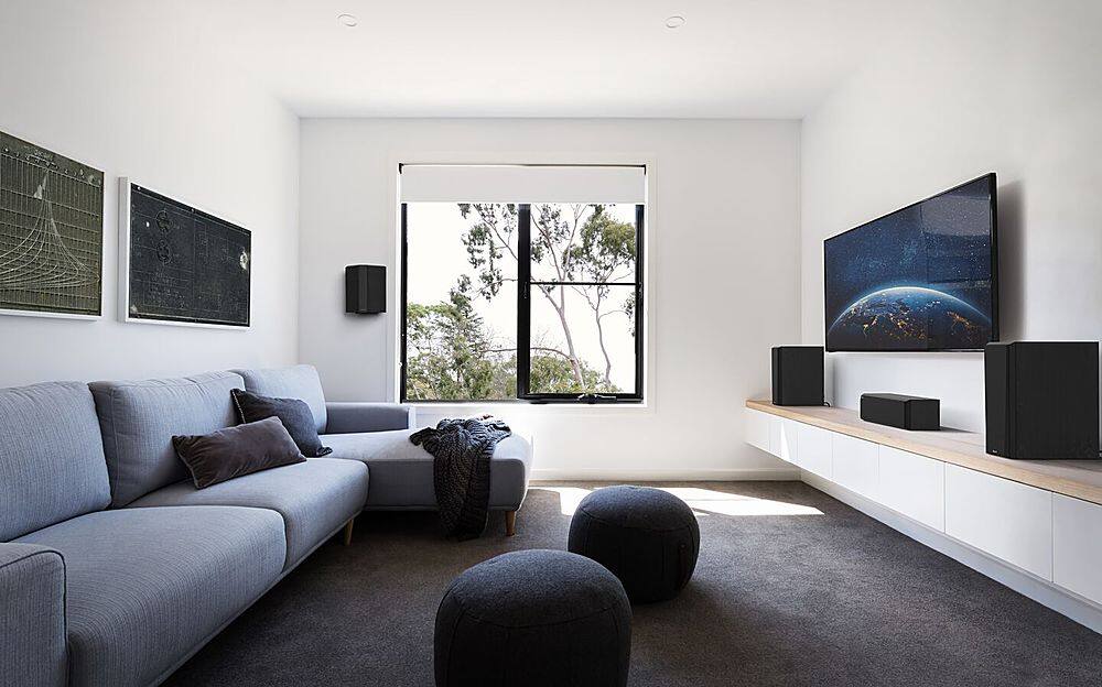 Alt View 14. Klipsch - Reference Premiere Dual 5.25" 400-Watt Passive 2-Way Surround Sound  Speaker (Pair) - Ebony.