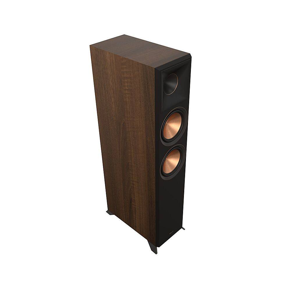 Angle. Klipsch - Reference Premiere Dual 6.5" 500-Watt Passive 2-Way Floor Speaker (Each) - Walnut.