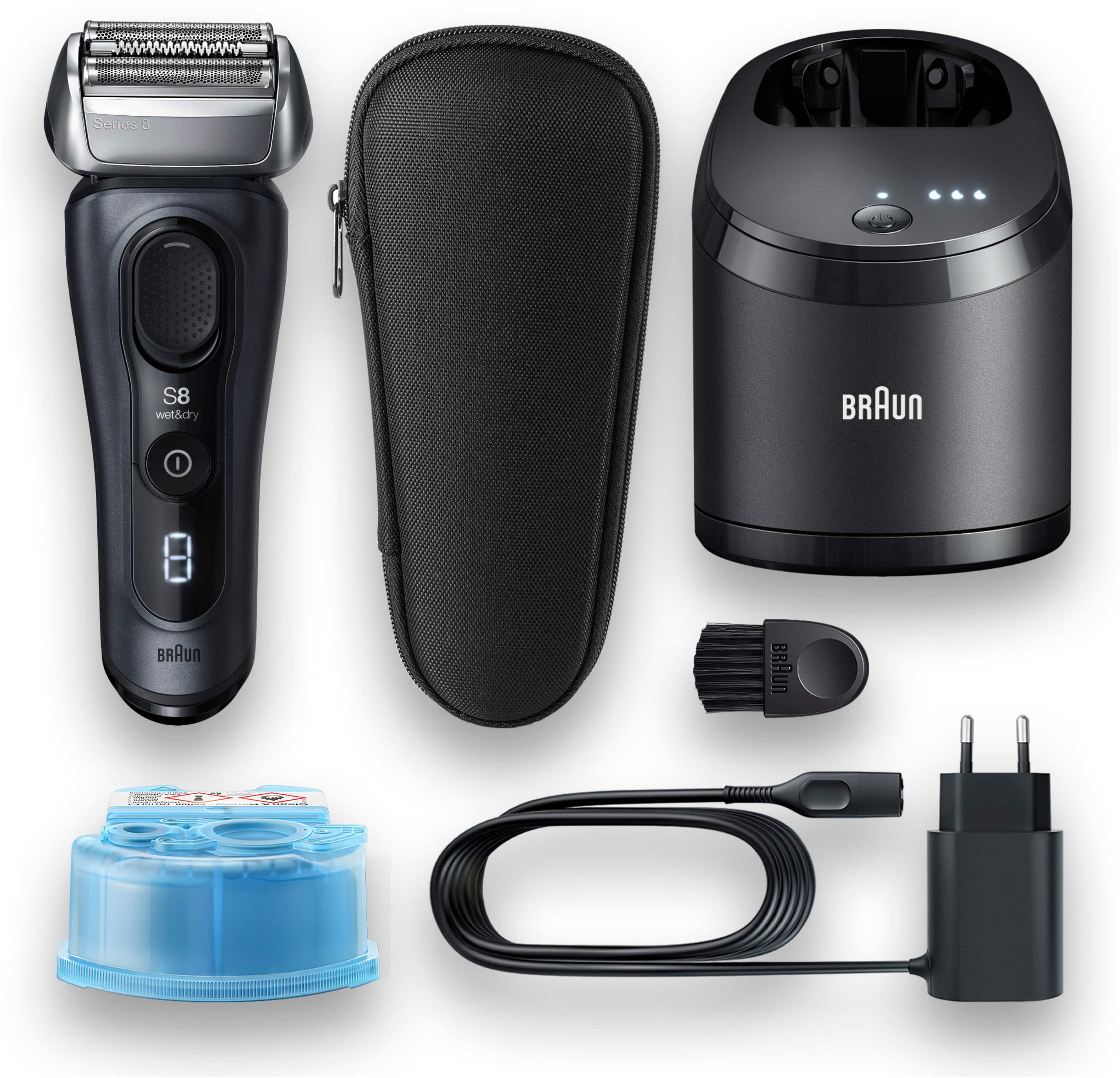 Braun Series 8 8453cc Wet/Dry Electric Shaver Grey 8453cc - Best Buy