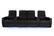 Alt View 14. RowOne - Cortes Straight Leather Power Recline Home Theater Seating 4-Chair with Loveseat - Black.