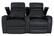 Alt View 13. RowOne - Cortes Straight Row Leather Power Recline Home Theater Seating 2-Chair - Black.