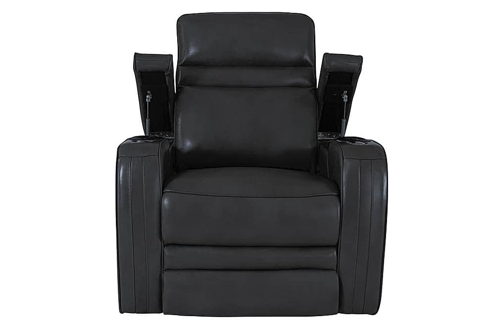 RowOne Cortes Straight Row Leather Power Recline Home Theater Seating 2 ...